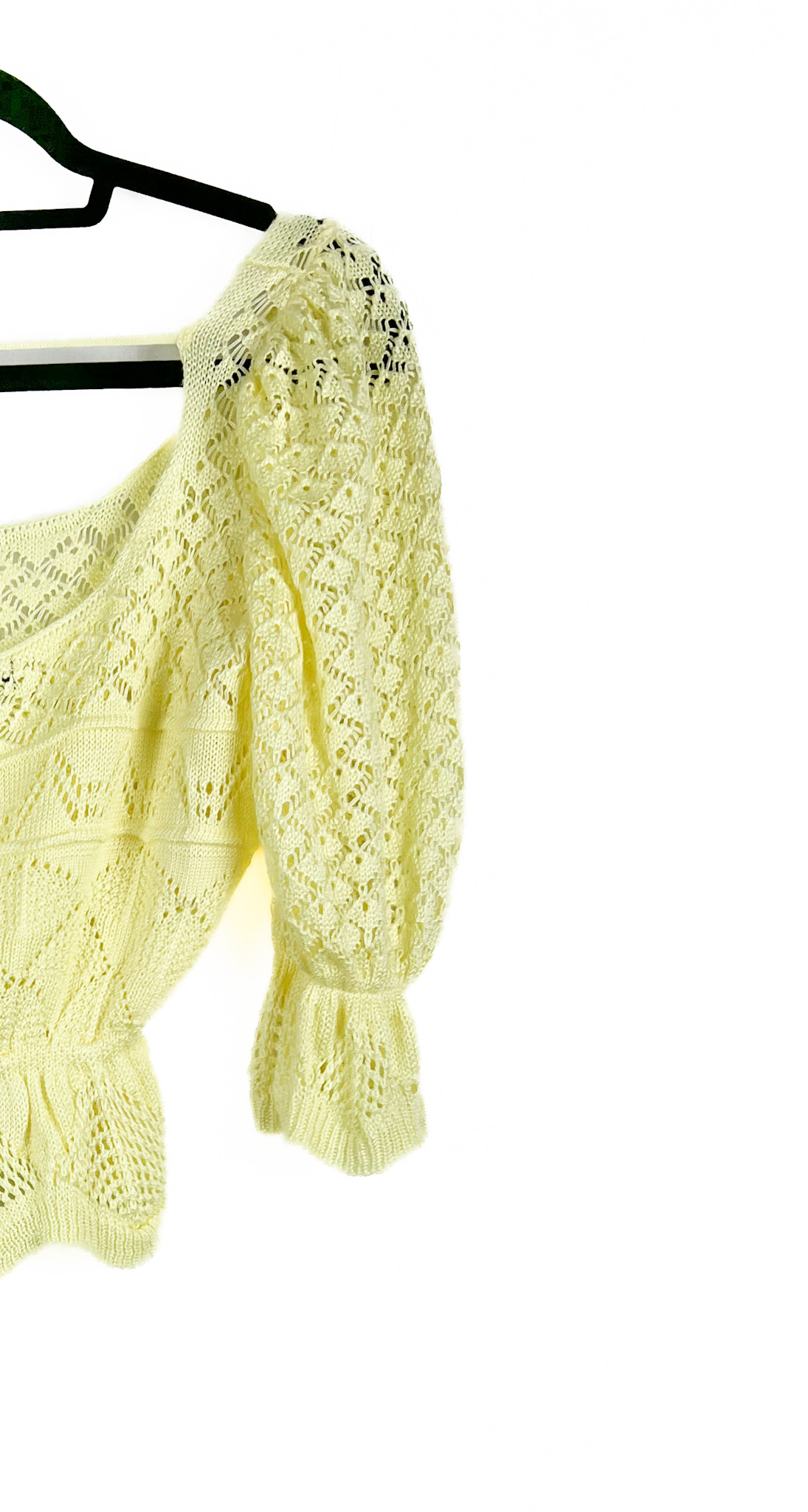 Blusa -Cropped -Tricot- AMARELO - Tamanho -P - LE -BLOG-repeat-poa (1)