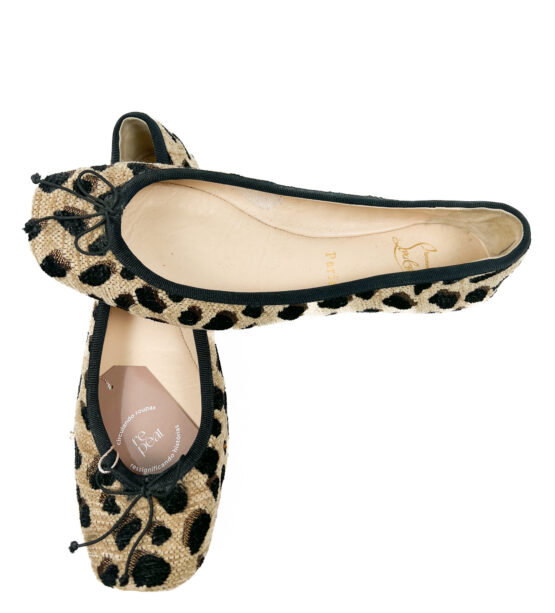 Sapatilha- Animal -Print -BEGE - Tamanho -40 - LOUBOUTIN-repeat-poa (1)