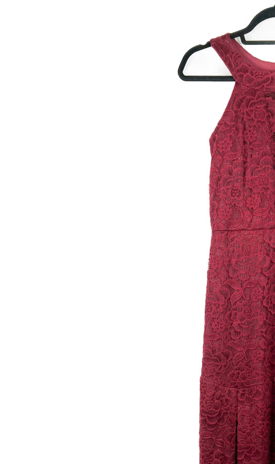 Vestido- Longo- de -Renda -BORDO - Tamanho- P-repeat-poa (2)