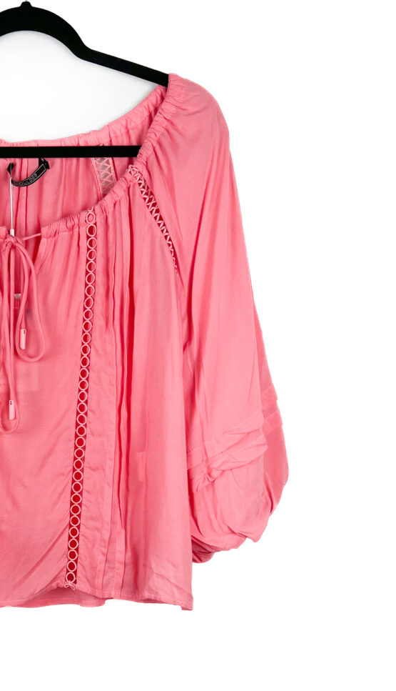 Bata- manga- Balone -ROSA -ÁCIDO - Tamanho -P - SHOULDER-repeat-poa (2)