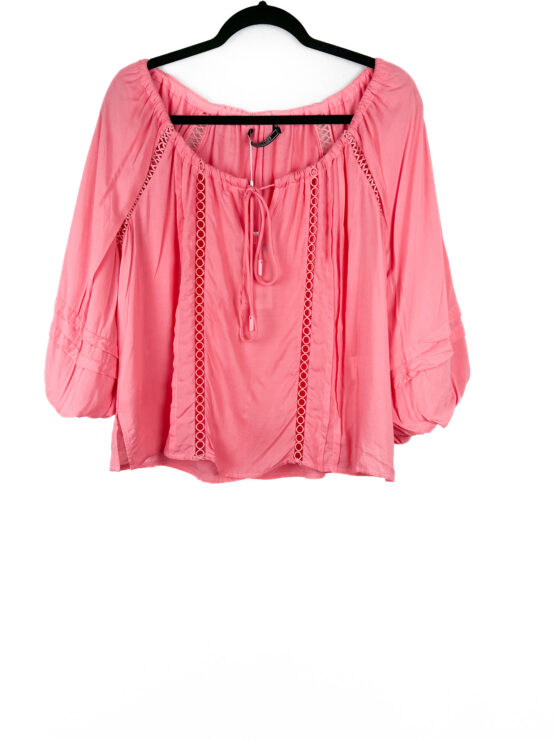 Bata- manga- Balone -ROSA -ÁCIDO - Tamanho -P - SHOULDER-repeat-poa (2)