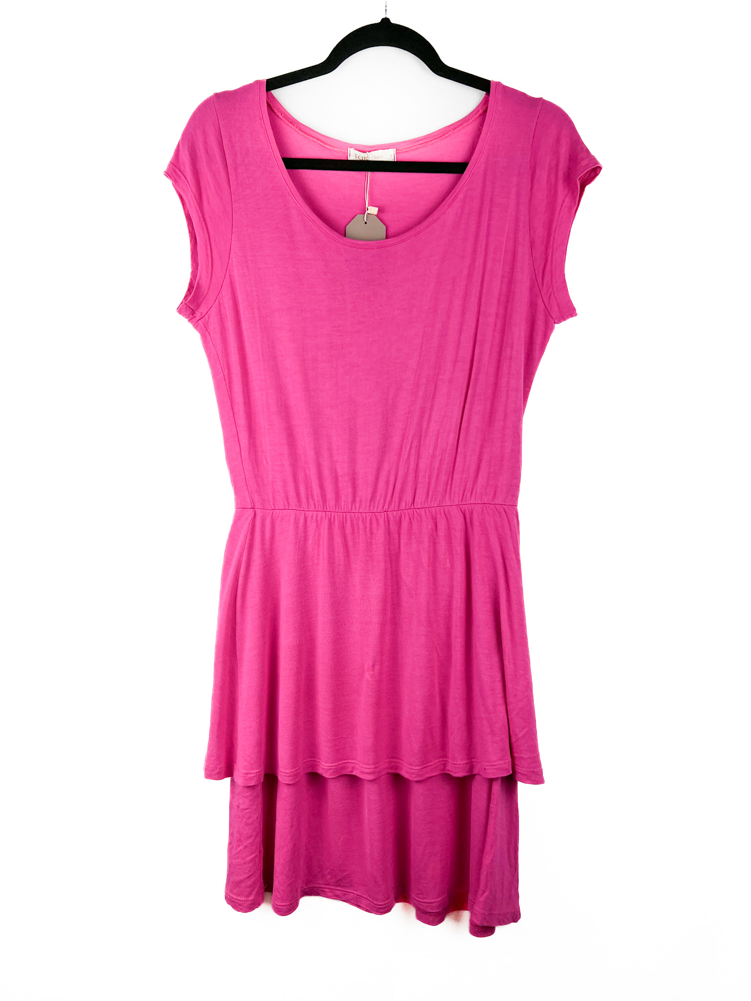 Vestido- Curto -Básico -ROSA - Tamanho -G -TOK-repeat-poa (1)