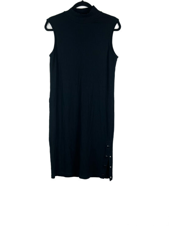 Vestido -Curto -Canelado -PRETO - Tamanho -G - ZERO -GRAU-repeat-poa (1)