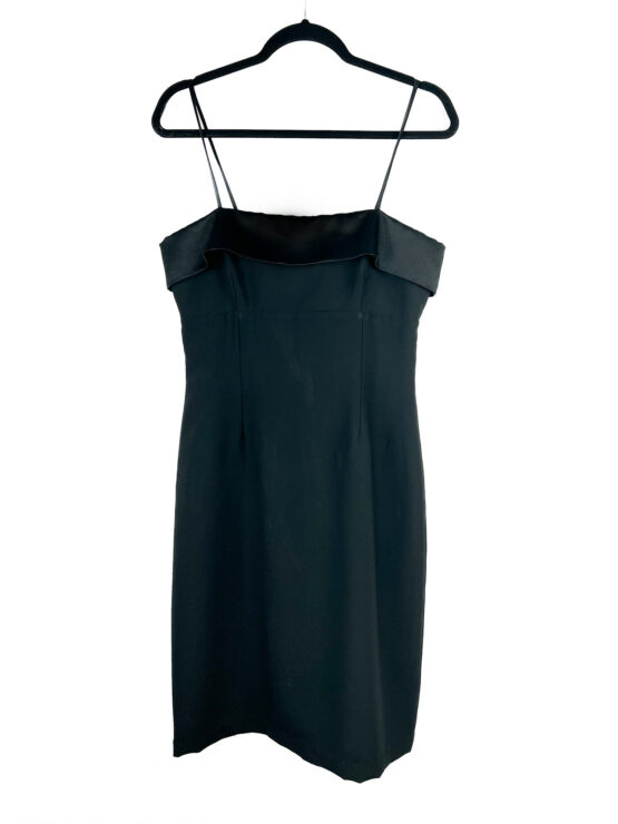 Vestido -Curto -Cetim- no -Colo -PRETO - Tamanho -42 - GREGORY-repeat-poa (2)