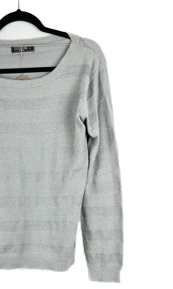 Blusa -Listra -Lurex -CINZA - Tamanho -P - CLOCK- HOUSE - Repeat-poa (2)