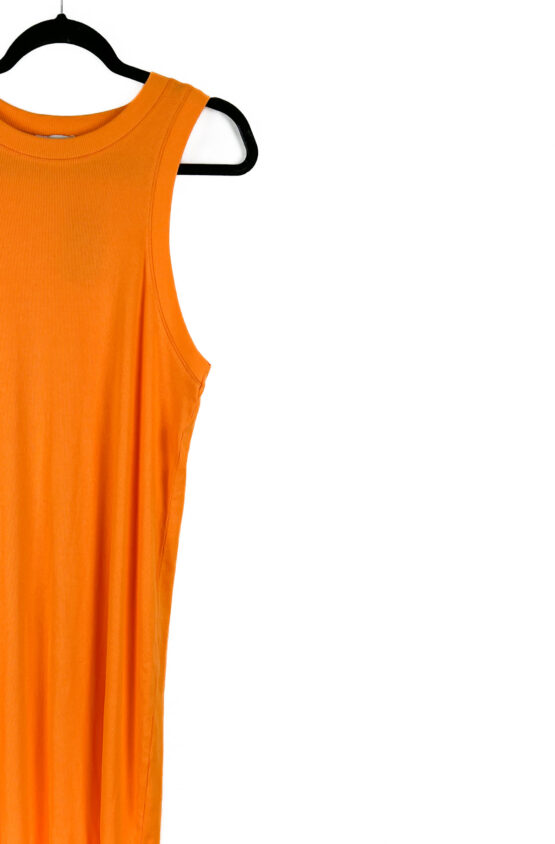 Vestido- Midi -Canelado -LARANJA - Tamanho -P - ZARA - Repeat-poa (2)