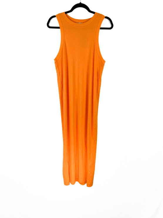 Vestido- Midi -Canelado -LARANJA - Tamanho -P - ZARA - Repeat-poa (2)