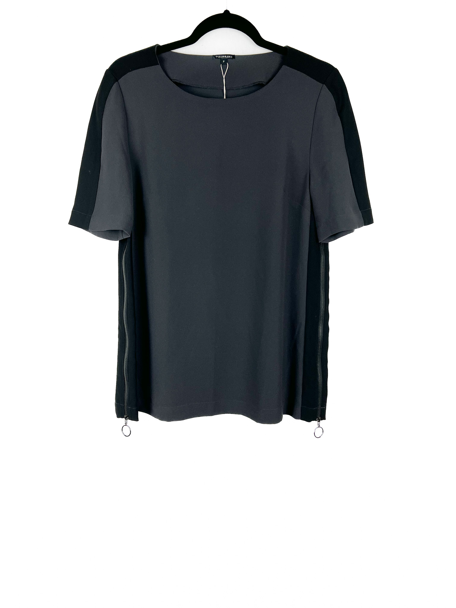 Blusa -Com -Zíper- Lateral -CINZA - Tamanho -P - LE -LIS -BLANC-repeat-poa (2)