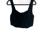 Top -Cropped -Texturizado -PRETO - Tamanho -38 - SHOULDER-repeat-poa (1)