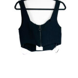 Top -Cropped -Texturizado -PRETO - Tamanho -38 - SHOULDER-repeat-poa (1)