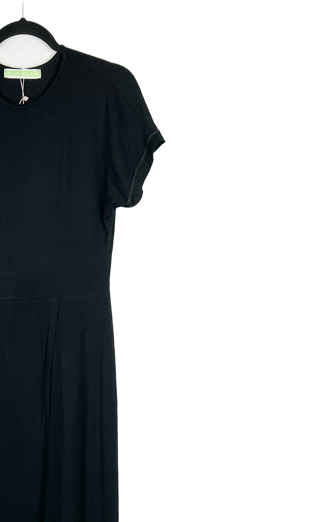 Vestido -Midi -Básico -PRETO - Tamanho- P - INDEX - Repeat -Poa (2)