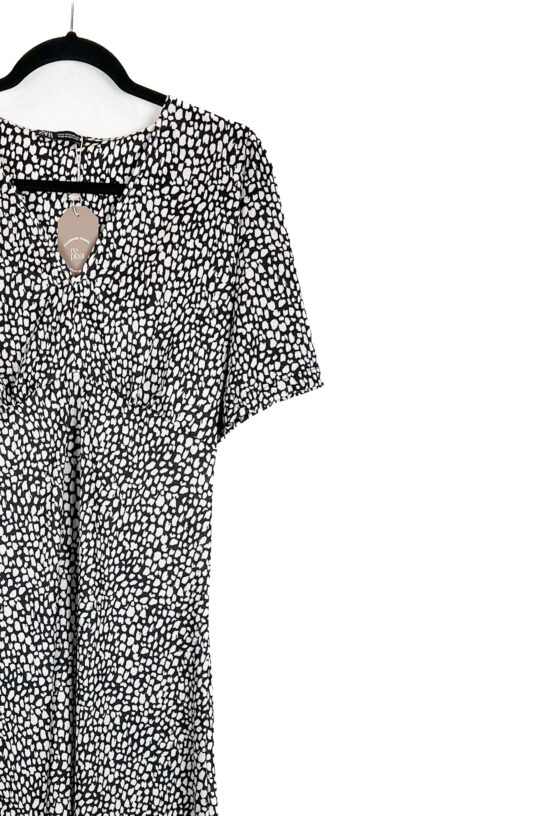 Vestido -Midi -Animal -Print - Tamanho- M - ZARA - Repeat -Poa (3)