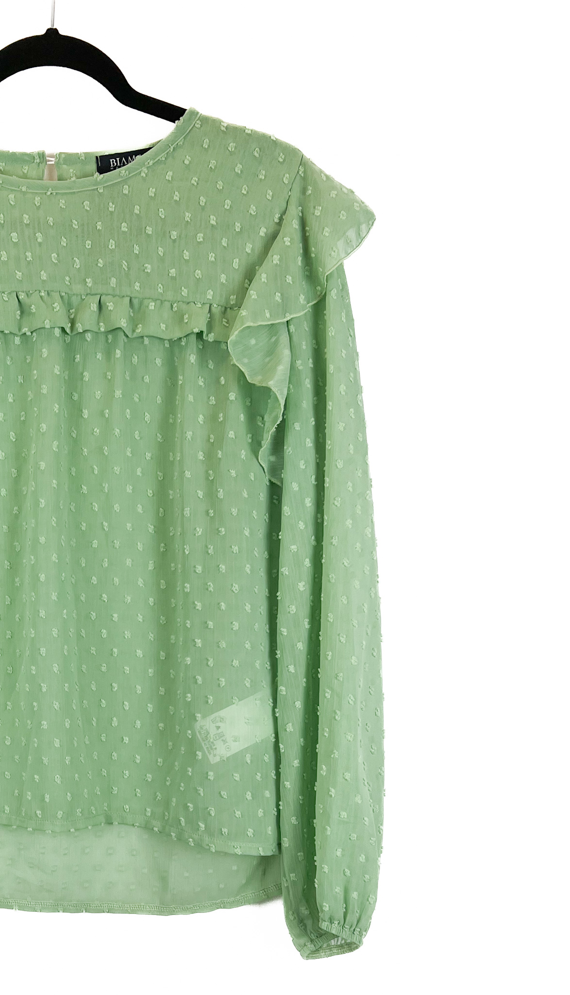 Blusa -de -Voal -com -Babados -VERDE - Tamanho -U - BIAMAR-repeat-poa (2)