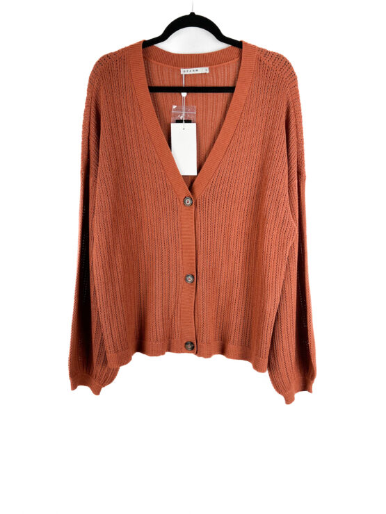 Casaco -Tricot -TERRA- COTA - Tamanho -G - DZARM - Repeat -Poa (2)