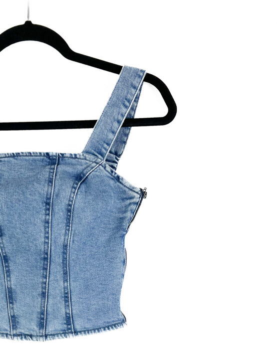 Cropped -Jeans - Tamanho -PP - SHOULDER - Repeat -Poa (2)