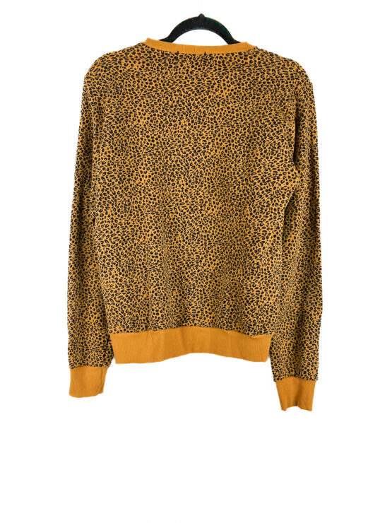 Moletom -Careca -Animal -Print- MOSTARDA -Tamanho -P- Forever -21-repeat-poa (2)