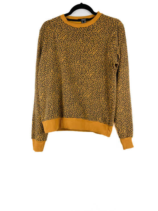 Moletom -Careca -Animal -Print- MOSTARDA -Tamanho -P- Forever -21-repeat-poa (2)