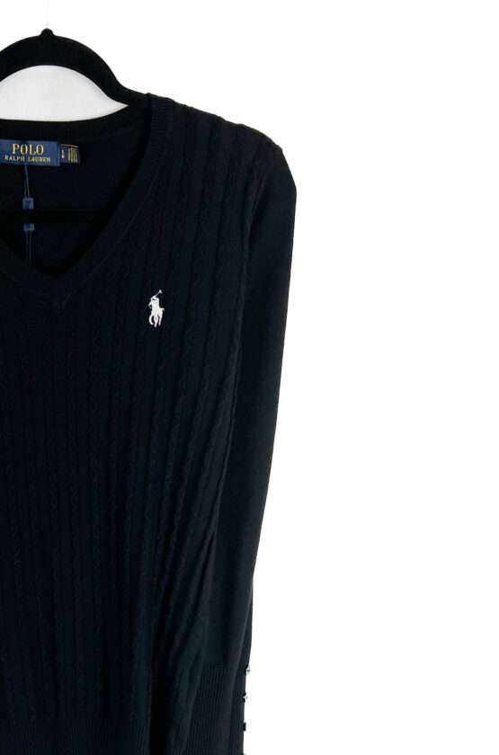 Suéter -Trançado -PRETO - Tamanho- G - POLO -RALPH -LAUREN-REPEAT-POA (1)