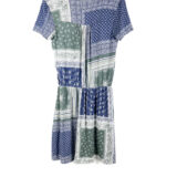 Vestido -Curto- Azulejo- AZUL- e -VERDE - Tamanho -M - MARFINNO-repeat-poa (2)