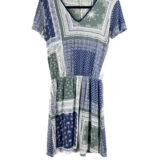 Vestido -Curto- Azulejo- AZUL- e -VERDE - Tamanho -M - MARFINNO-repeat-poa (2)