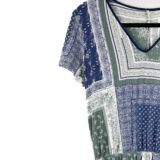 Vestido -Curto- Azulejo- AZUL- e -VERDE - Tamanho -M - MARFINNO-repeat-poa (2)