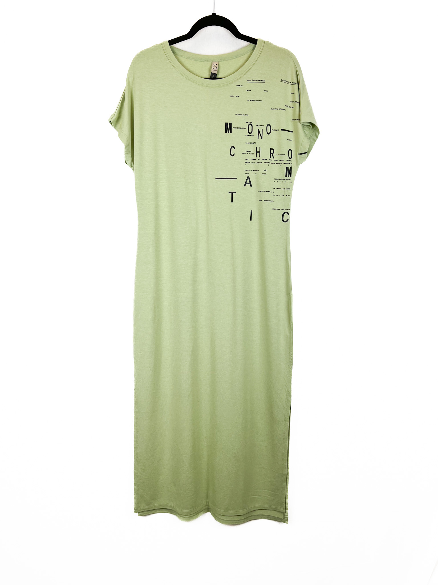 Vestido -Midi -Estampado -VERDE - Tamanho -M - Star -de -la -Mode-repeat-poa (2)