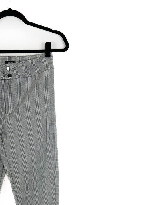 Calça -Xadrez -PRETO- e -BRANCO - Tamanho -42 - CORTELLE-repeat-poa (2)